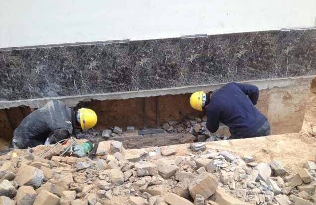 軟土地基加固施工現(xiàn)場