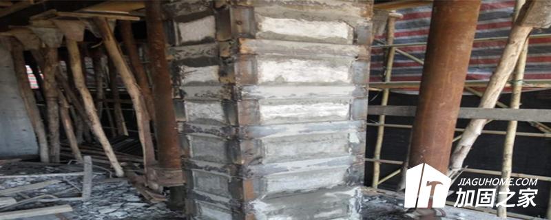 梁、柱粘貼鋼板加固法