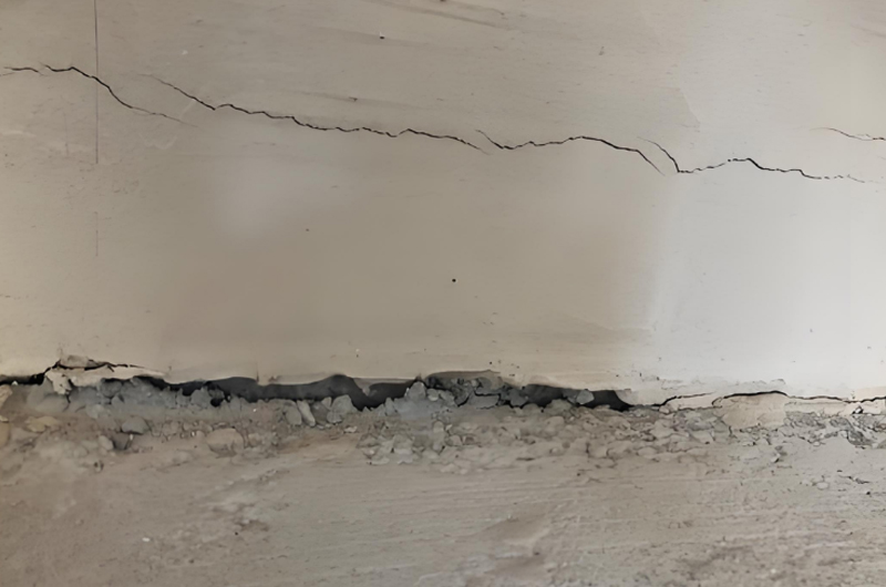 溫度變化引起的裂縫。