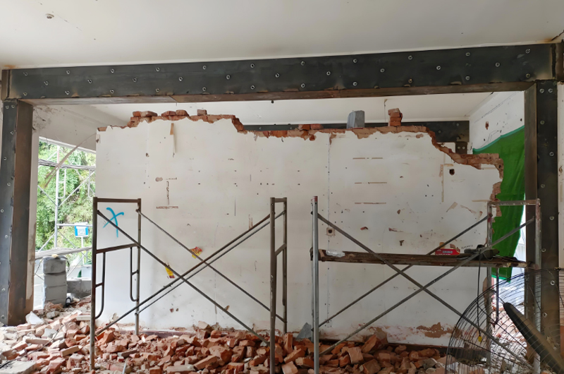 建筑物墻改為梁或承重柱