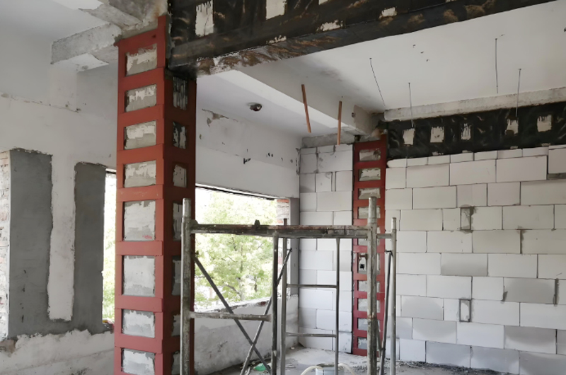 承重柱加固使用增強材料