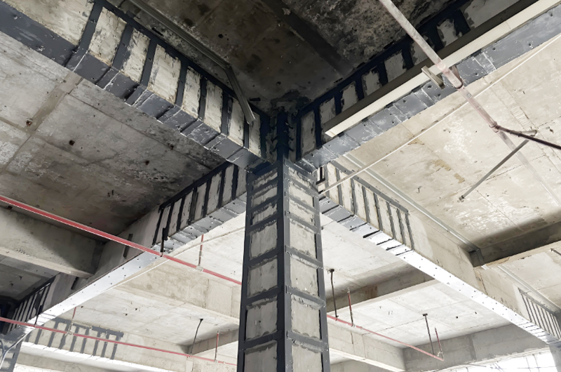框架柱強度不夠加固方案