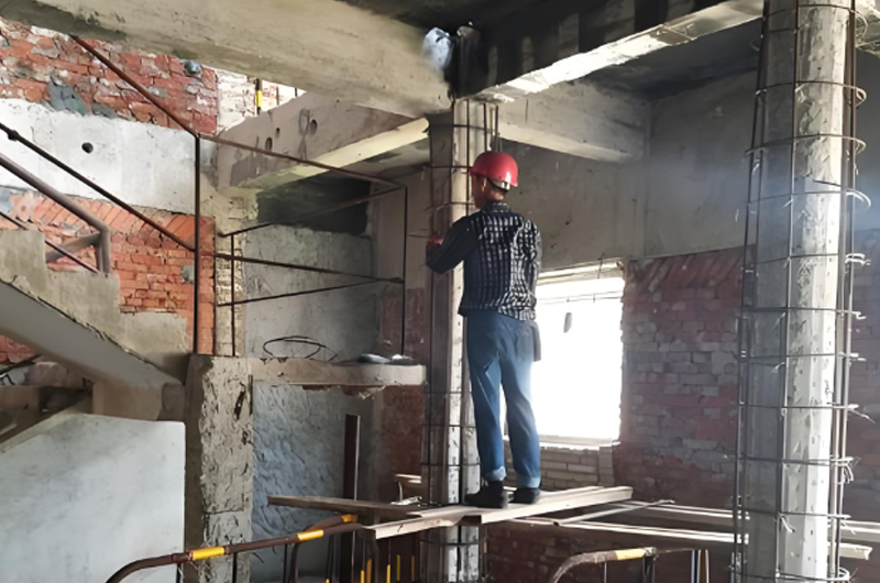 砌體柱鋼筋網(wǎng)水泥砂漿面層加固