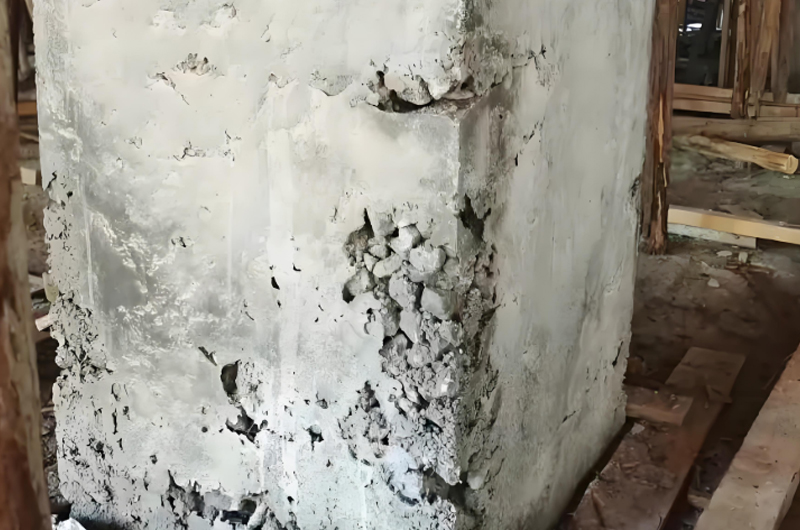 柱子露筋銹蝕處理