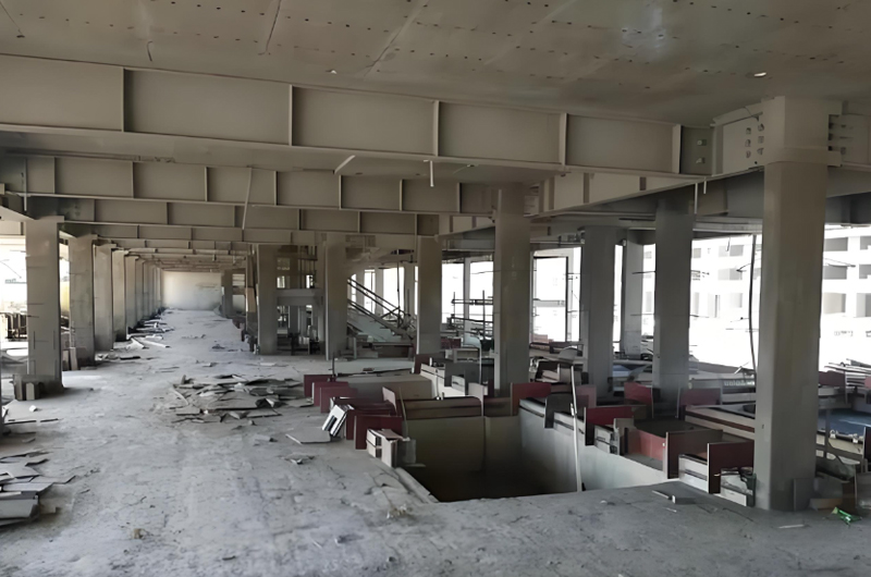 樓板承重增設(shè)鋼梁法